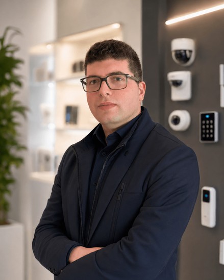 Pierluigi Iaquinta, tecnico e referente di Iaquinta Impianti per sistemi antintrusione e videosorveglianza.